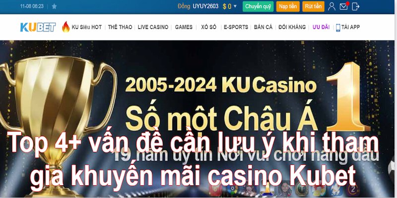 Tham gia khuyến mãi casino cần lưu ý